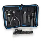 Sharper Image Men's Grooming Set 10pc with Zip Travel Case