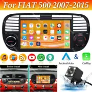 For 2007-2015 Fiat 500 Car Stereo Radio Carplay 7'' Android 12 GPS Head Unit+CAM