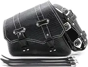 Motorcycle Luggage Bag Universal Motorcycle Left/Right Side Luxury Black Storage Tool Pouch Saddle Bag Crocodile Pattern Plastic Buckle Luggage Bag Motorcycle Luggage Helmets Bag (Color : Model 2)