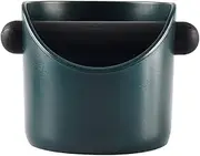 LuAn Coffee Knock Box Coffee Grind Knock Box Espresso Knock Box with Detachable Rubber Bar - A Dark Green