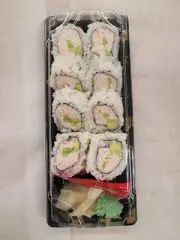 400 Set 8.77x3.74x1.96" Takeout Sushi Tray & Lid To Go California or Multi Roll