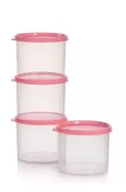 Tupperware Mini Canisters Set of 4 With Seals 2 Cups NEW
