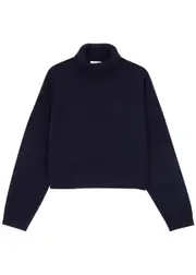 The Row Ezio Wool and Cashmere-blend Jumper - Navy - S (UK8-10 / S) S (UK8-10 / S)