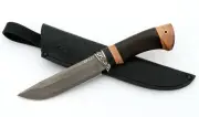 Knife Barracuda steel damask handle black hornbeam cupronickel