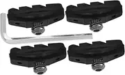 2 Pairs Bicycle Brake Pads for Disc Brakes Silent No Noise with Wrench for Road Mountain Bikes