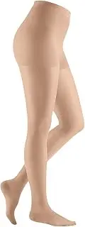 Opaque Compression Pantyhose Stockings 20-30mmHg Closed Toe Support Pantyhose for Women Help Relieve Varicose Veins Edema Swelling Beige M