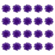 20Pcs 2" Chiffon Flowers Sewing Fabric Flower Appliques for Crafts Dark Purple