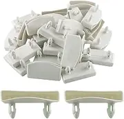 EIHI Pack of 15 slatted frame, bed slatted frame cap, plastic end cap holder, slatted frame spare parts, bed replacement slats, replacement parts, connection fittings (white), White, A
