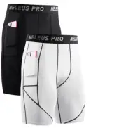 Men's Sexy Compression Boxer Shorts Sport Briefs Skin Tight Base Layer & Pocket