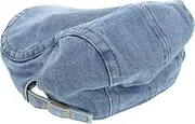 [JEWEDECO] Retro Vintage Denim Newsboy Beret Hat Adjustable Wide Brim Cap Jeans Hat for Men Women