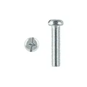 Pinnacle M3 x 50mm Zinc Plated Round Head Bolts And Nuts - 6 Pack