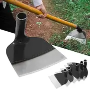 Heavy-Duty Steel Farm Gardening Weeding Hoe Head,Replacement Handheld Grub Hoe Garden,Hoe Garden Tool Heavy Duty, Hoe Head for Gardening Planting Digging (18.5cm/ 7.28in)