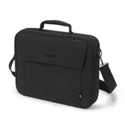 Dicota Eco Multi BASE Clamshell Carry Bag for 17.3" Laptops - Black with Shoulder Strap - Suitable for Education & Business - A Light Notebook Case with Protective Padding [D30447-RPET]