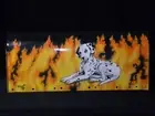Custom Painted Dalmation & Flames Steel City Corp. Rural Post Mounted Mailbox