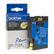 5x Brother Genuine TC-601 TC601 12mm Black on Yellow P-Touch Tape - 8 Meters
