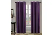 2 Panels Pair Curtains Blockout for Living Room/Girl's Bedroom, Rod Pocket/ Back Tab Top Blackout Window Curtain Drapes, Plum Purple