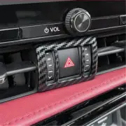 For Lexus NX250 NX350 2022 2023 Carbon Fiber Hazard Indicator Light Switch Cover