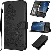 Compatible with Google Pixel 7 Pro 5G Case,Compatible with Google Pixel 7 Pro 5G Magnetic Flip Phone Cover Black