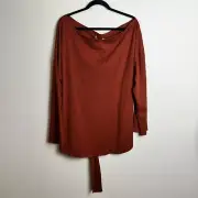Atmos Here Blaire Top Rust Size 22 Belt BNWT