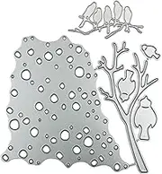 2 PCS Die Cuts for Card Making, AFUNTA Bird Tree Metal Die Cuts Bird Cutting Dies Supplies Embossing Stencils for DIY Scrapbook Album Decorative, Christmas Scrapbook Card Making