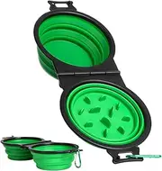Slow Feeder Dog Bowl - Puzzle Food Bloat Stop Dish with Non-Slip Base | Mental Stimulation Anti-Choking Design for Fast Eaters, Durable Pet Feeding Mat for Small Medium Large Breeds Wet Dry Kibble