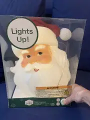Santa Claus 12” Blow Mold Light Up Santa Tree Topper Decor Christmas 2024