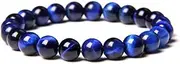 [QJZM] Bracelets for Women Crystal Bracelet Jewelry Energy rystal Yoga Bracelet Drop-Blue_10mm Beads