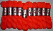 DMC Laine Colbert Tapestry Yarn Lot of 10 Skeins 7606 Bright Orange