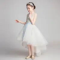 在飛比找ETMall東森購物網優惠-生日白色表演洋氣夏季兒童禮服