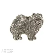 Chow chow, silver covered pin, high qauality Art Dog AU