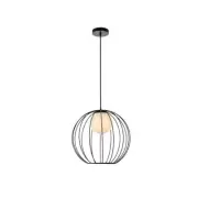 Living District Wetzel 1 Light Pendant, Black/White - LD2345BK