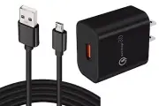 18W Fast Home Charger 6ft Long Micro USB Cable Cord USB Wall for Cell Phones