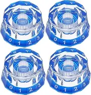 GALPADA 4pcs Electric Guitar Knobs Acrylic Top Hat Speed Control Volume Tone Control Knob For Electric Guitar Bass Parts Replacement