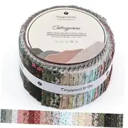 Jelly Roll Fabric Strips for Quilting, Crafting, and Sewing, 40 Cottagecore