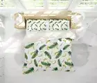 3D Leaf Banana Pattern Quilt Cover Set Bedding Sets Pillowcases Queen