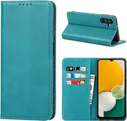 [Cavor] for Samsung Galaxy A13 5G Case Cowhide Pattern PU Leather Cases Flip Magnetic Kickstand Book Wallet Cover Phone Case with Card Slots(6.5") -Sky Blue