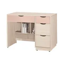 在飛比找ETMall東森購物網優惠-Boden-斯緹3.2尺粉色四抽書桌/工作桌
