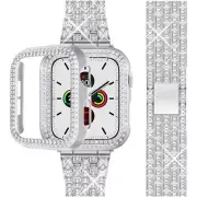 Bling Diamond Band Strap+Protective Case For Apple Watch iWatch 44/42/38/40MM
