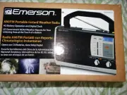 Emerson Instant Weather AM/FM Portable Radio with digital clock - NEW