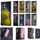 For [Samsung Z FOLD6][DUAL TACTICAL][Hybrid Two Piece Case] Black Case