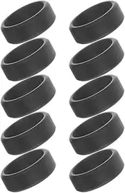 ifundom Smooth Silicone Rings 10pcs Silicone Ring Ergonomic Wedding Band Rubber Engagement Bands Sleek Design Comfortable Sports Rings for Men Sports Workout Silicone Rings Men