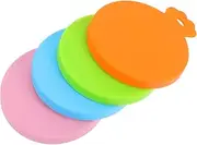 BESPORTBLE 4pcs Pet Food Can Covers Soft Flexible Dog Cat Lid Easy to Use Dishwasher Safe Prevents Spills Bacteria for Home Use