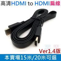 在飛比找蝦皮商城精選優惠-【呆灣現貨】高清HDMI to HDMI扁線 1.4版（15