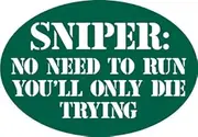 Knockout 634.1 'Sniper No Need to Run You'll Only die trying' Hitch Cover