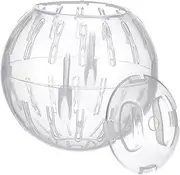 Kisangel Hamster Hamster Safety Ball Hamsters Ball Wicker Puppy Dwarf Hamster Ball Hamster Maze Doggy Hedgehog Exercise Ball Squeaky Clear Hamster Balls Animals Plastic White