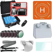 FPVtosky Mini 4 Pro Accessories Bundle 6-IN-1 Accessories Kit, Dual Layer Mini 4 Pro Case, ND Filters Set, Landing Pad, Lanyard, Screen Protector, Sunshade Cover for DJI Min 4 Pro Accessories