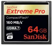 SanDisk 64GB Extreme Pro CF CompactFlash Memory Card - 160MB/s