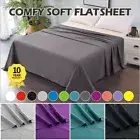 New 2200TC Utra Soft Top Flat Sheet Only Single Double Queen Super King Size Bed