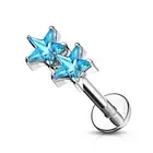 Piercing Labret Ear Stars Binoculars Turquoise