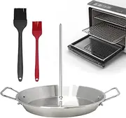 Al Pastor Skewer for Grill, Shawarma Skewer Stand, Stainless Steel Vertical, Brazilian Vertical Spit Stand with 3 Removable Spikes for Shawarma